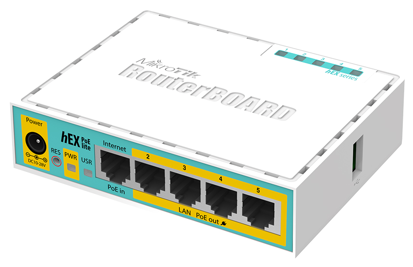 MikroTik RB750UPR2 RouterBoard hEX PoE Lite L4 Router